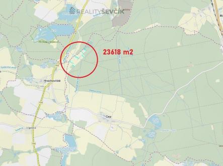 Prodej - pozemek, zemědělská půda, 23 618 m²