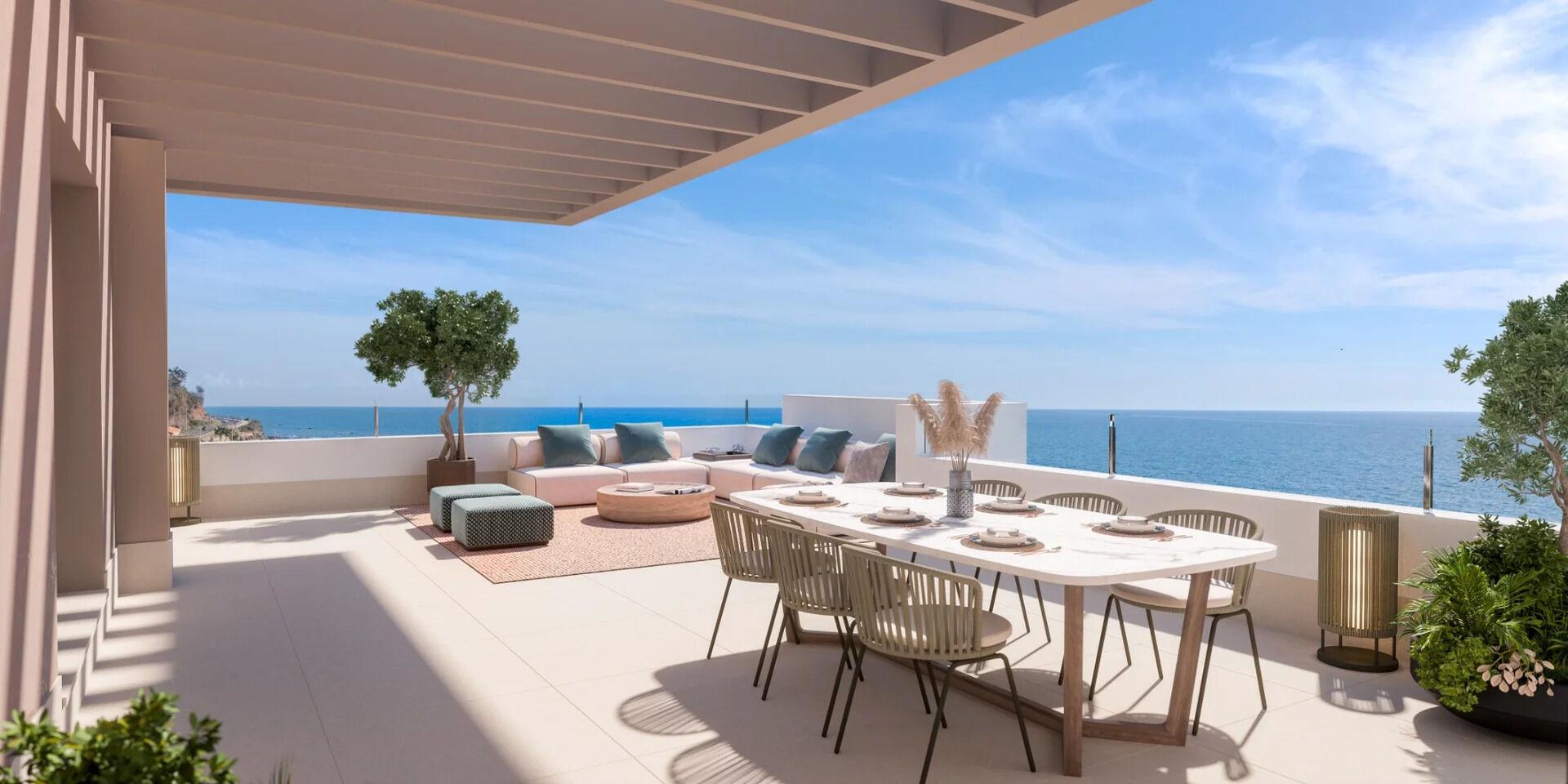 Moderní apartmán 3+kk s terasou a garážovým stáním – Algarrobo Costa, Costa del Sol