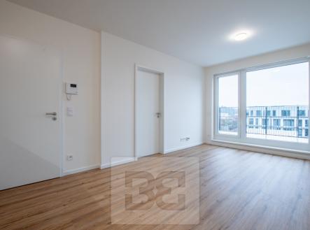 Obývací pokoj - pohled na terasu | Pronájem bytu, 2+kk, 54 m²