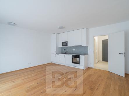 Obývací část | Pronájem bytu, 1+kk, 43 m²