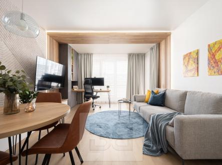 Obývací pokoj 1 | Pronájem bytu, 2+kk, 51 m²