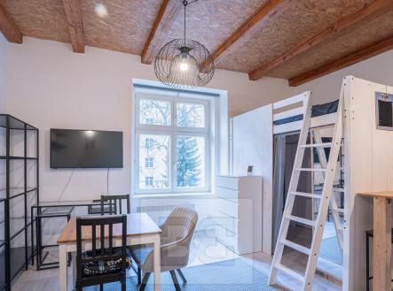 Pohled do pokoje | Pronájem bytu, 1+kk, 28 m²