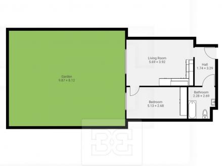 IMG_7832 | Pronájem bytu, 2+kk, 53 m²