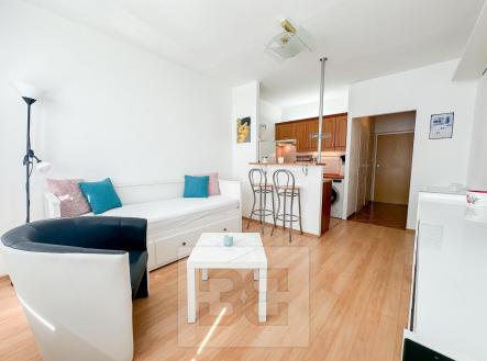 Obývací prostor | Pronájem bytu, 1+kk, 24 m²