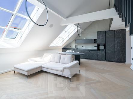 Obývací pokoj | Pronájem bytu, 4+kk, 183 m²