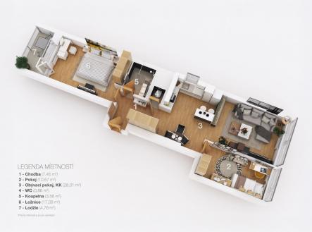 fotografie | Pronájem bytu, 3+kk, 73 m²