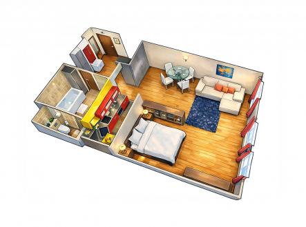 fotografie | Pronájem bytu, 2+kk, 53 m²