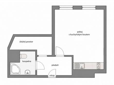 fotografie | Pronájem bytu, 1+kk, 32 m²