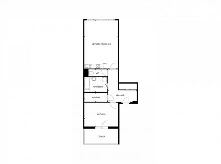 fotografie | Pronájem bytu, 2+kk, 73 m²