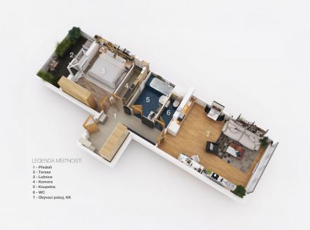 fotografie | Pronájem bytu, 2+kk, 70 m²