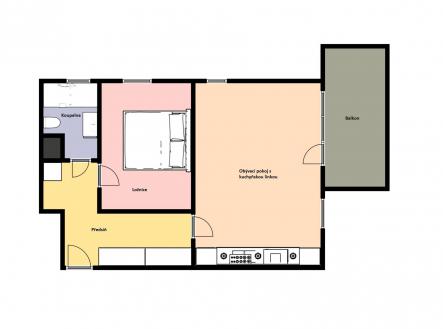Pronájem bytu, 2+kk, 60 m²