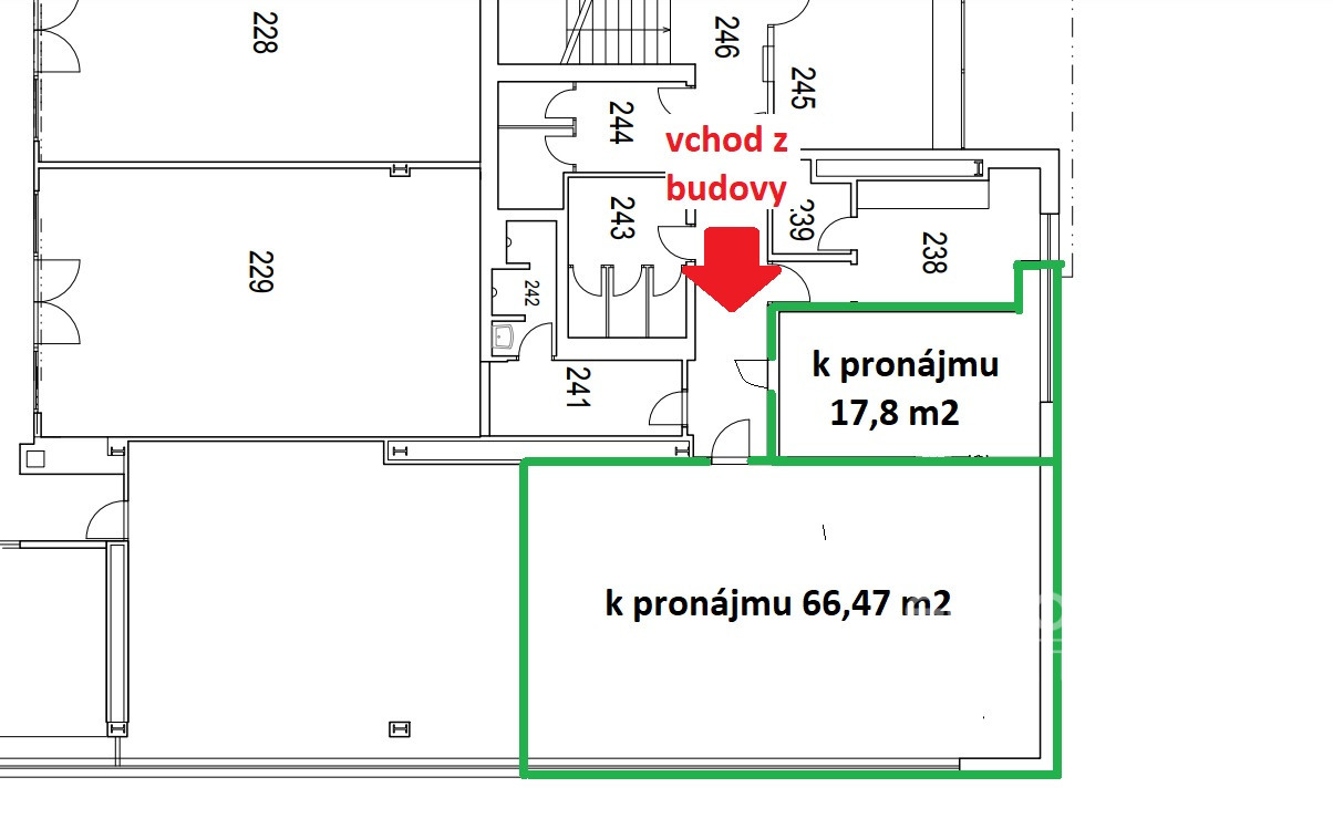 Pronájem kanceláří 84,27 m2 ulice Sokolovská