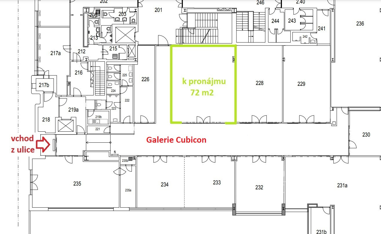 Obchodní prostor 72 m2 v nově otevřené Galerii Cubicon