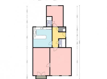 Půdorys | Pronájem bytu, 3+1, 112 m²