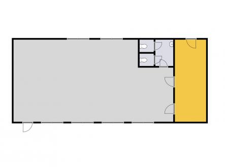 Pronájem - komerční objekt, sklad, 124 m²