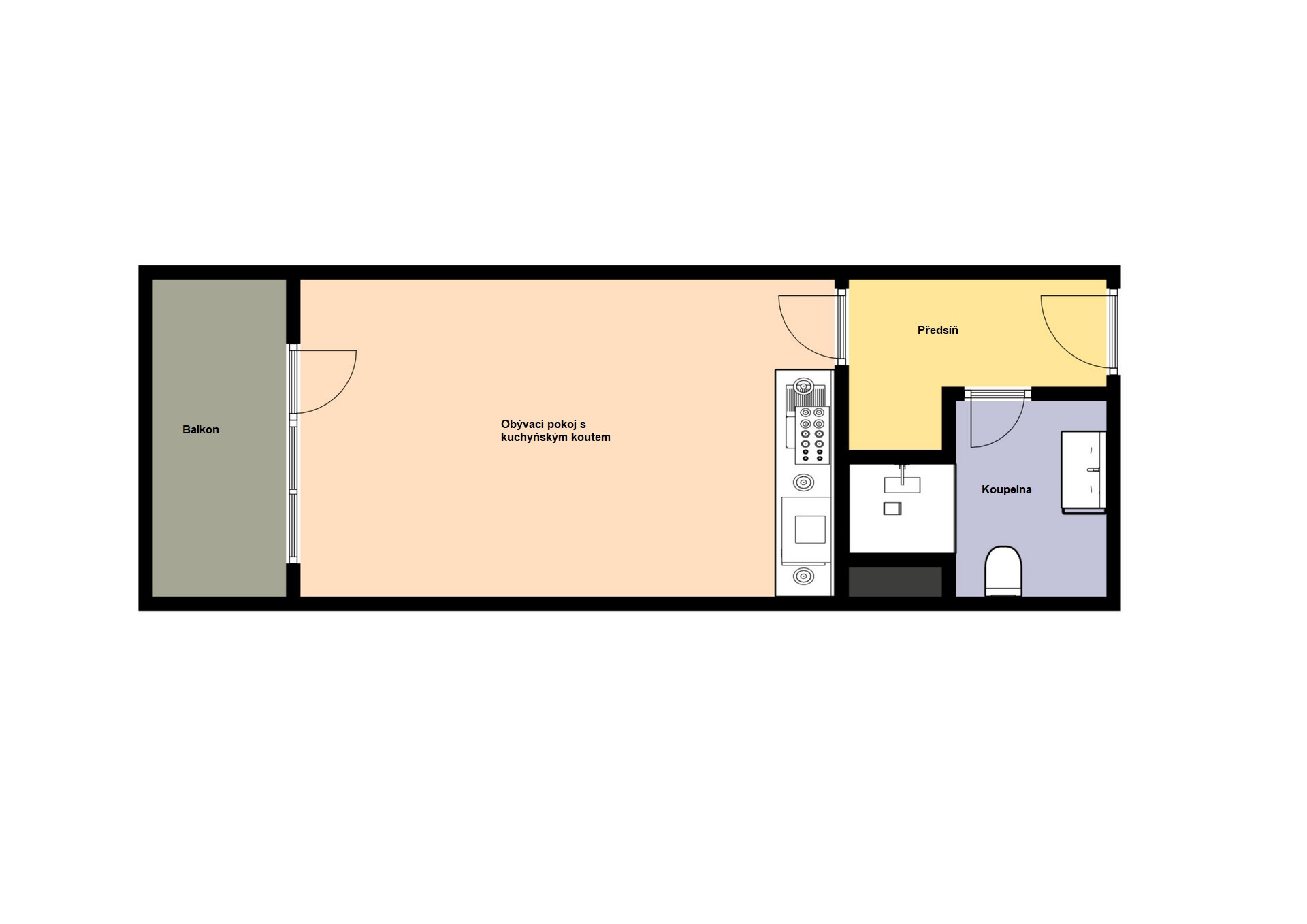 Prodej bytu 1+kk/B/S, 26m2, Praha 10 - Horní Měcholupy, Hornoměcholupská