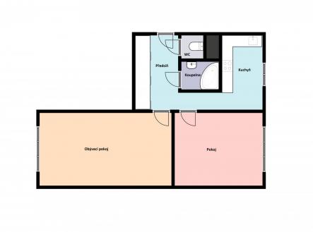 Pronájem bytu, 2+1, 56 m²