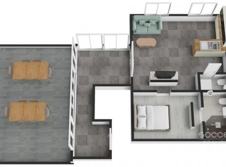 Pronájem bytu, 2+kk, 84 m²