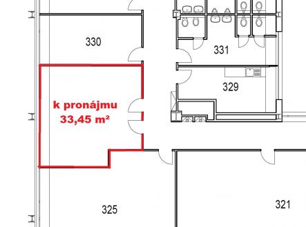 Pronájem - kanceláře, 33 m²