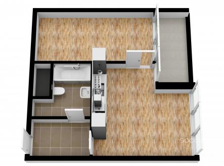 Pronájem bytu, 2+kk, 46 m²