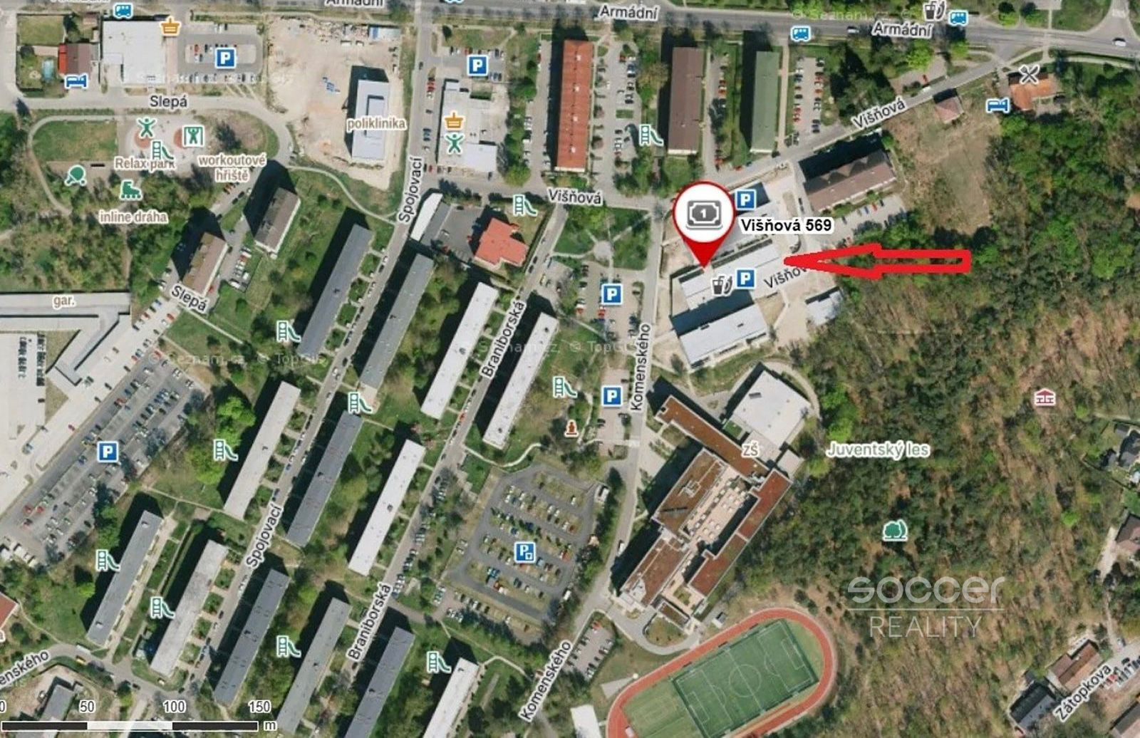 Pronájem garážového stání, ul. Višňová, Milovice.