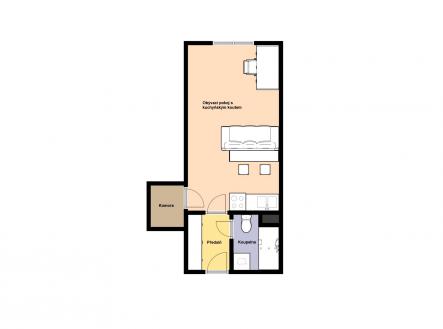 Pronájem bytu, 1+kk, 29 m²