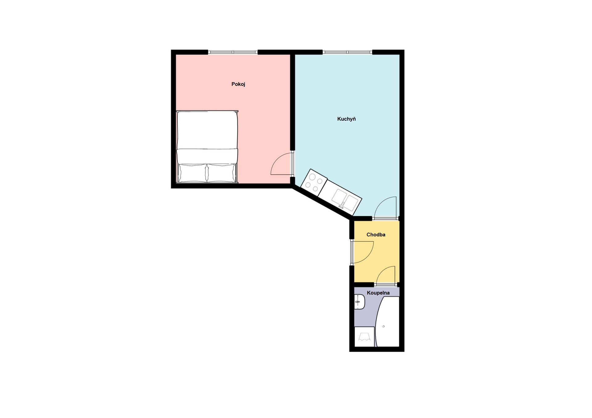 Pronájem bytu 1+1, 42 m2, Praha 8 - Kobylisy, ul. Čimická.