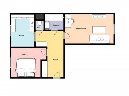 Pronájem bytu, 2+1, 56 m²