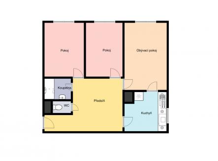 Pronájem bytu, 3+1, 65 m²