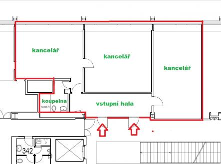 Pronájem - kanceláře, 114 m²