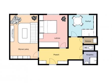 Prodej bytu, 2+1, 59 m²