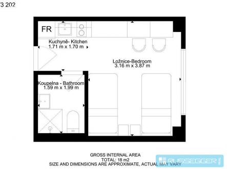 enpLi1 | Pronájem bytu, 1+kk, 16 m²