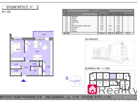 Obrázek k zakázce č.: 688216 | Prodej bytu, 2+kk, 66 m²