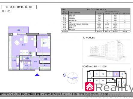 Obrázek k zakázce č.: 688206 | Prodej bytu, 2+kk, 66 m²