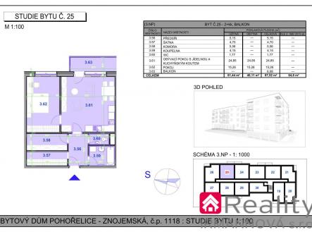 Obrázek k zakázce č.: 659286 | Prodej bytu, 2+kk, 67 m²