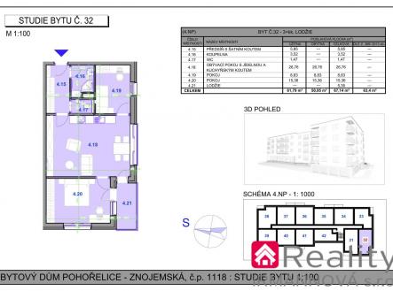 Obrázek k zakázce č.: 659266 | Prodej bytu, 3+kk, 67 m²