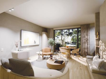 RLA_Byt B1_nabytkem_POZADI_B | Prodej bytu, 2+kk, 70 m²
