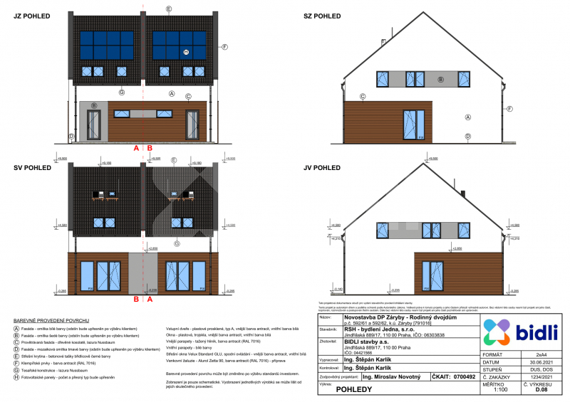 Prodej poloviny dvojdomu, 4+kk, 109 m2, Záryby, Praha - východ