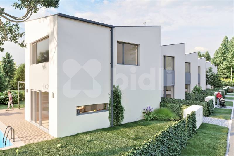 Krajní řadový RD S 01 4+1, 158 m2, garáž, 383 m2 zahrada, projekt Sedmdomů, Kladno