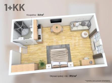 Apartmán se správou, 1+kk, 38,5 m2, Rejštejn na Šumavě | Prodej - komerční objekt,, 38 m²