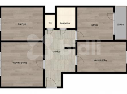 Prodej bytu 3+1 s balkónem v Moravské Ostravě, ul. Na Jízdárně | Prodej bytu, 3+1, 62 m²