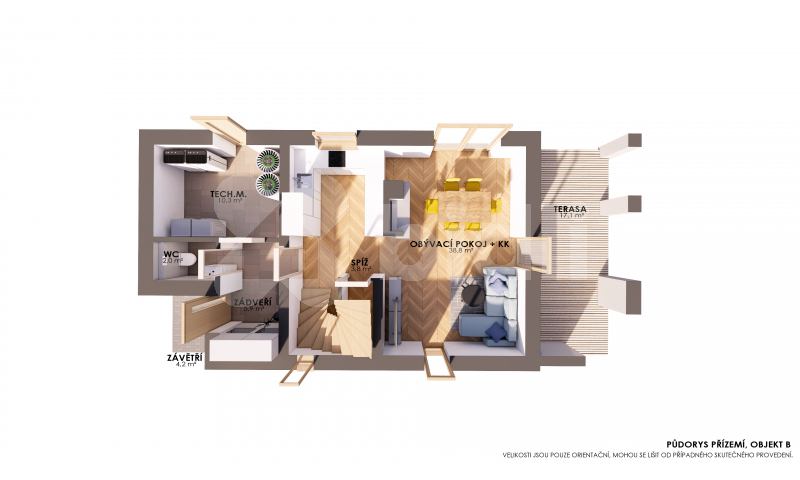 Prodej rodinného domu 4+kk, CPP 158m2, garáž, pozemek 307m2, Zaječí