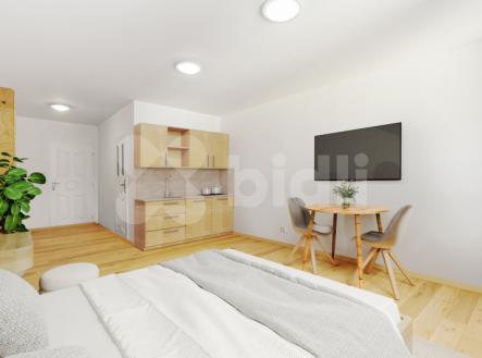 Apartmán se správou, 1+kk, 38,5 m2, Rejštejn na Šumavě | Prodej bytu, 1+kk, 38 m²