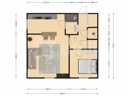 Prodej bytu 2+kk o výměře 63 m2 v Benešově nad Ploučnicí | Prodej bytu, 2+1, 63 m²