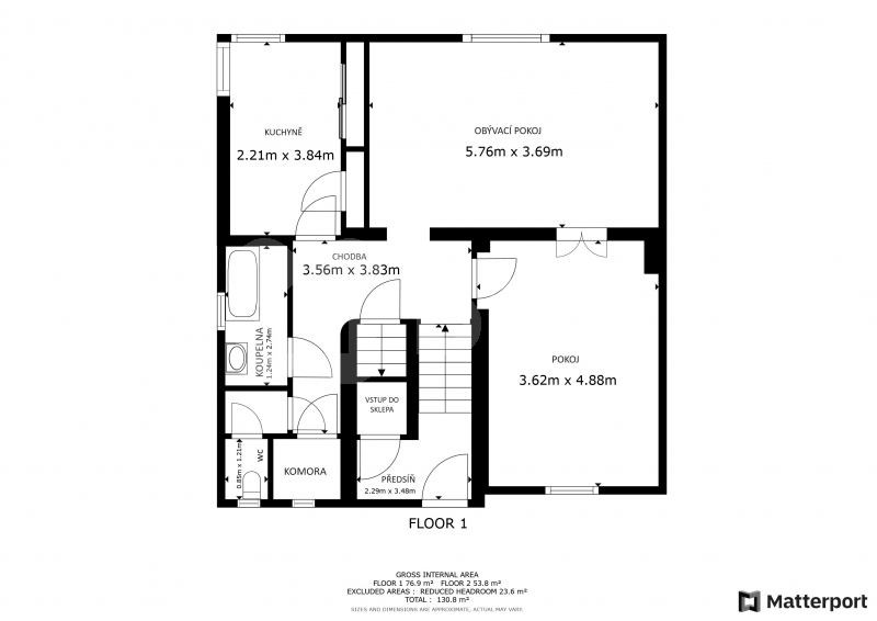 Prodej rodinného domu 80 m2, pozemek 378 m2