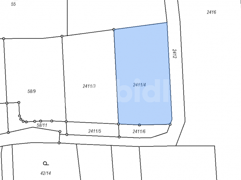 Prodej staveb. pozemku 1122 m2, Tuchlovice, okr. Kladno, 20 min. Praha