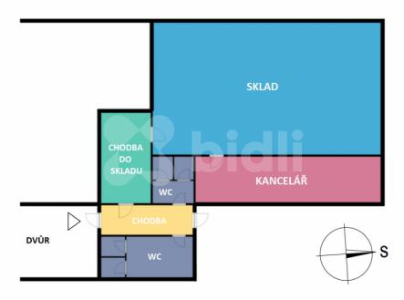 Pronájem skladu s kanceláří, celkem 80 m2 - ul. Tyršova, Kuřim | Pronájem - skladovací prostor, 20 m²