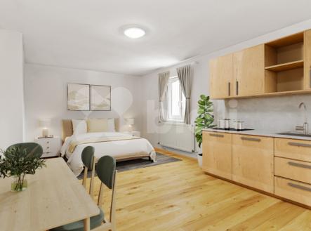 Apartmán se správnou, 1+kk, 24 m2, Rejštejn na Šumavě | Prodej bytu, 1+kk, 24 m²