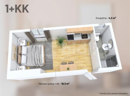 Apartmán se správnou, 1+kk, 24 m2, Rejštejn na Šumavě | Prodej bytu, 1+kk, 24 m²