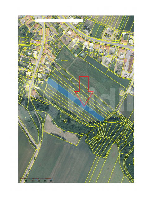 Prodej stavebního pozemku ve Vémyslicích, 3.889 m2